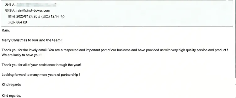 ​Müşteri övgüsü: Paketlememiz ve hizmetimiz uzun vadeli ortaklarımızı memnun etti